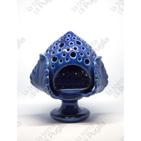 Pumo in ceramica porta candela