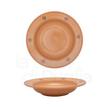 Piatto fondo 23cm in Terracotta Marrone