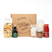Scatola regalo con prodotti tipici dalla Puglia
