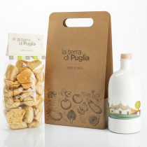 Mini Tasting Kit with Friselline, Ceramic Jar, and Extra Virgin Olive Oil