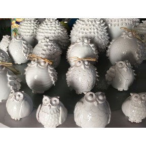 Gufo di ceramica