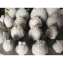 Gufo di ceramica